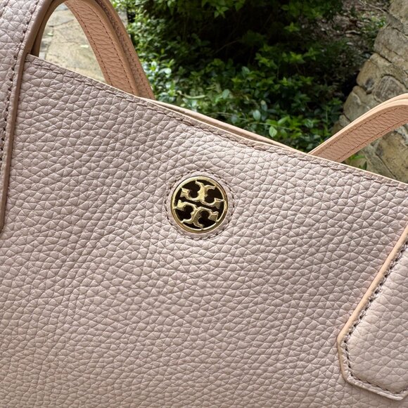 Tory Burch Light Pink Pebbled Leather Tote - Picture 3 of 10